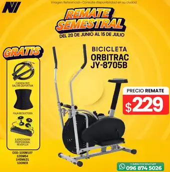 Novicompu BICICLETA ORBITRAC JY-8705B oferta
