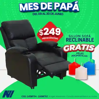 Novicompu SILLON SOFÁ RECLINABLE GRATIS VEĻAS AROMÁTICAS oferta