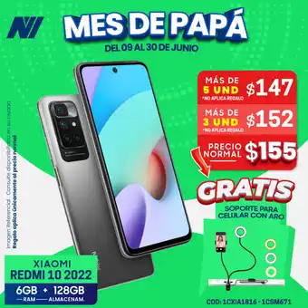Novicompu XIAOMI REDMI 10 2022 6GB+128GB oferta