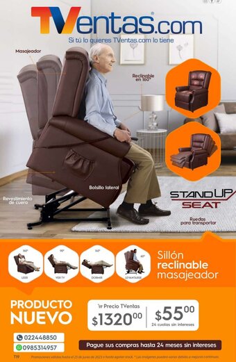 TVentas Sillón reclinable masajeador oferta