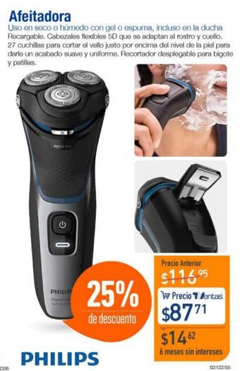 TVentas PHILIPS Afeitadora oferta