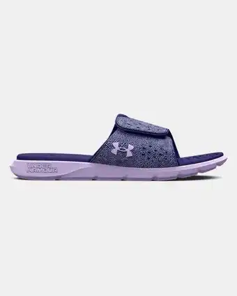Girls' ua ignite pro graphic strap slides