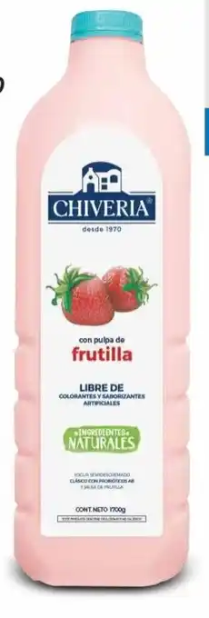 Mi Comisariato Yogurt Chiveria, frutilla, 1700 g. oferta
