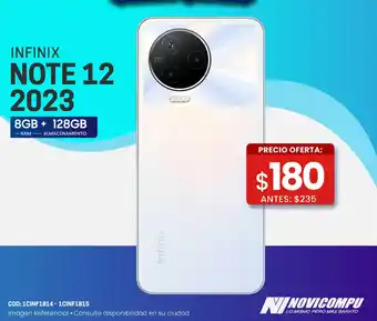 Novicompu INFINIX NOTE 12 2023 8GB+128GB oferta