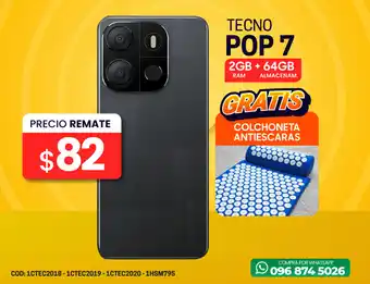 Novicompu TECNO POP 7 2GB + 64GB GRATIS COLCHONETA ANTIESCARAS oferta