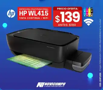 Novicompu IMPRESORA MULTIFUNCIONAL HP WL415 TINTA CONTINUA + WIFI oferta