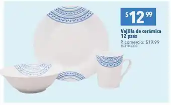 Tia Vajilla de cerámica 12pzas oferta