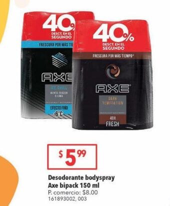 Tia Desodorante bodyspray axe 150ml oferta