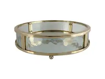 Colineal Centro de mesa vidrio 30cm dorado oferta