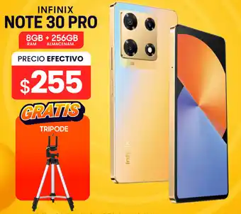 Novicompu INFINIX NOTE 30 PRO 8GB + 256GB RAM oferta