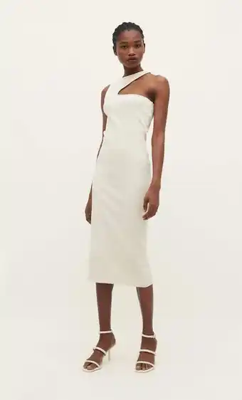 Stradivarius Vestido midi asimétrico cut out oferta