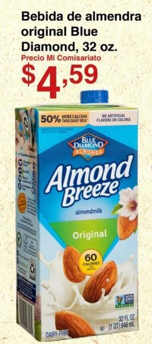 Mi Comisariato Bebida de almendra original Blue Diamond, 32 oz. oferta