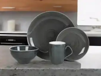 Colineal Set vajilla 16pcs shell c/negro oferta