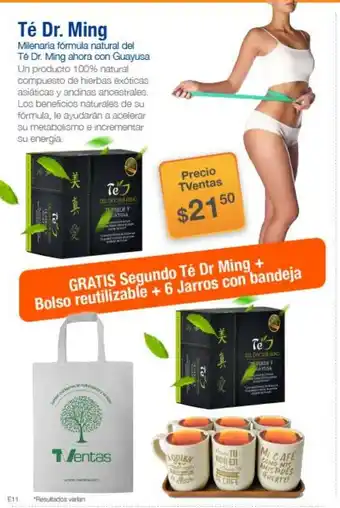 TVentas Té Dr. Ming Milenaria Fórmula Natural Ahora con Guayusa oferta