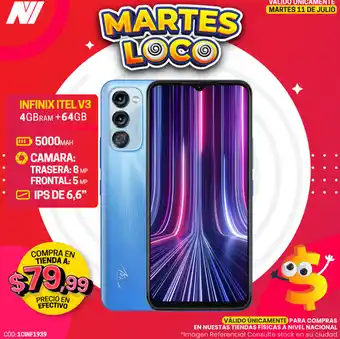 Novicompu INFINIX ITEL V3 4GBRAM +64GB oferta