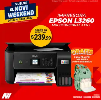 Novicompu EPSON L3260 IMPRESORA MULTIFUNCIONAL 3 EN 1 oferta