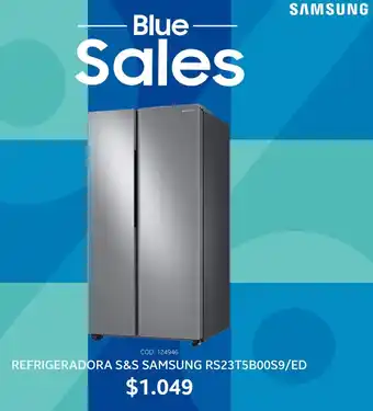 Artefacta SAMSUNG REFRIGERADORA S&S SAMSUNG RS23T5B00S9/ED oferta