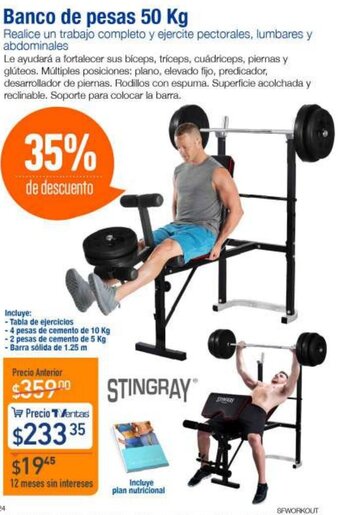TVentas Banco de pesas 50 Kg oferta