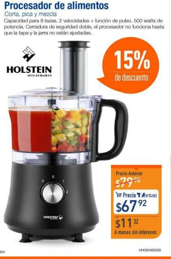TVentas HOLSTEIN Procesador de alimentos oferta