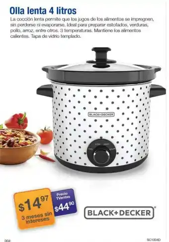TVentas Olla lenta 4 litros oferta