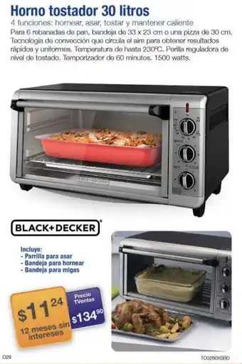 TVentas Horno tostador 30 litros oferta