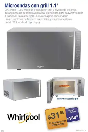 TVentas Microondas con Grill 1.1' oferta
