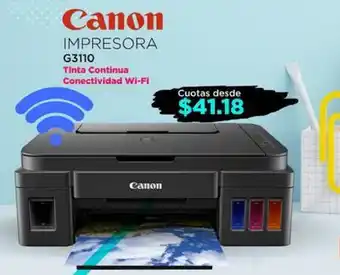 Orve Hogar Canon Impresora G3110 Tinta Continua Conectividad Wi-Fi oferta