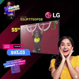 Orve Hogar LG 55" LED 4K 55UP7750PSB oferta