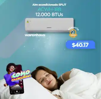 Orve Hogar Aire acondicionado Split ACWH-188 12.000 BTUs oferta