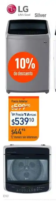 TVentas LG Silver Lavadora de 40 Libras oferta