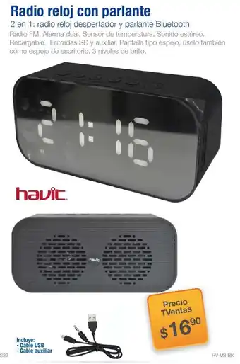 TVentas Radio Reloj con Parlante oferta