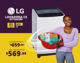 Orve Hogar LG LAVADORA CS WT18WSBP oferta