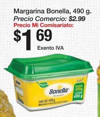 Margarina Bonella, 490 g.
