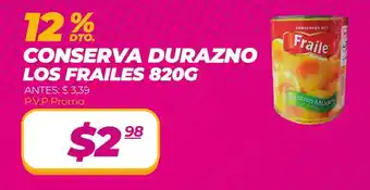 Coral Hipermercados CONSERVA DURAZNO LOS FRAILES 820G oferta