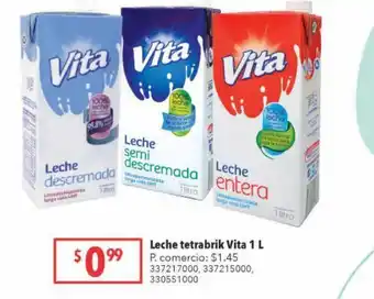 Tia Leche tetrabrik vita 1l oferta