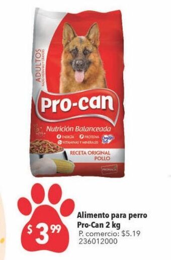 Tia Alimento para perro pro-can 2kg oferta