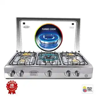 Kombo - cocineta a gas premium 5q | inox