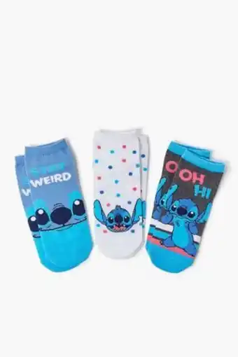 Stitch graphic ankle sock set - 3 pack