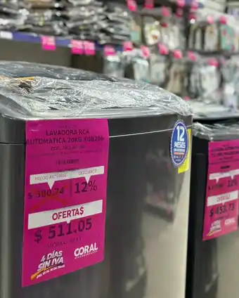 Coral Hipermercados LAVADORA RCA AUTOMATICA 20KG XQB200 oferta