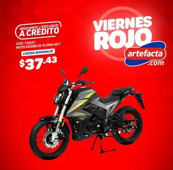 Artefacta COD: 135257 MOTO AK200CS5 PLOMO AKT CUOTAS SEMANALES oferta