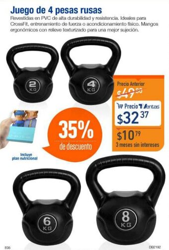 TVentas Juego de 4 pesas rusas oferta
