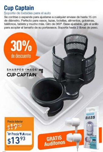 TVentas Cup Captain Soporte de bebidas para el auto oferta
