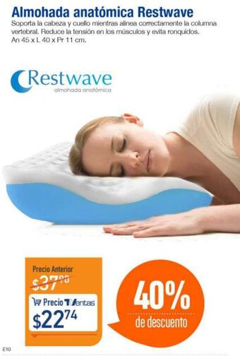 TVentas Almohada anatómica Restwave oferta