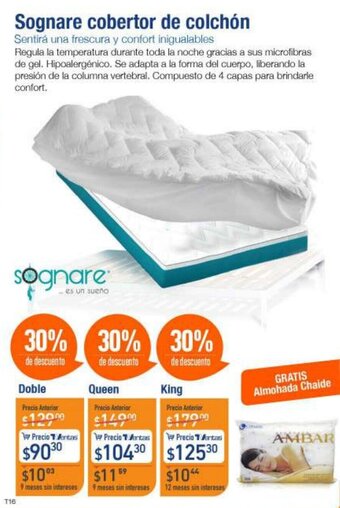 TVentas Sognare cobertor de colchón Doble oferta
