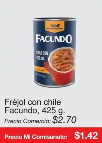 Mi Comisariato Fréjol con chile Facundo, 425 g. oferta