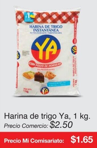 Mi Comisariato Harina de trigo Ya, 1 kg. oferta