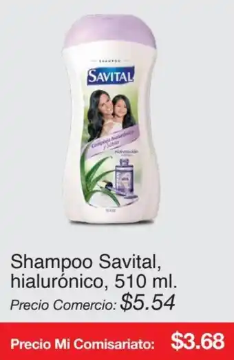 Mi Comisariato Shampoo Savital, hialurónico, 510 ml. oferta