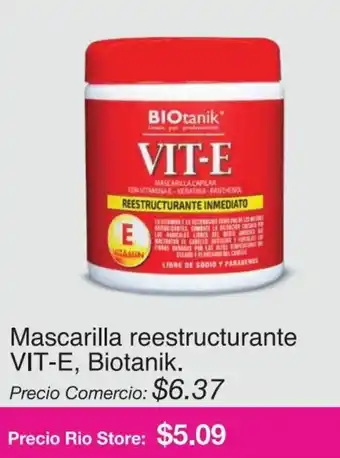 Mi Comisariato Mascarilla reestructurante VIT-E, Biotanik oferta