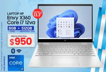 Novicompu LAPTOP HP Envy X360 Core i7 12va 8GB + 512GB oferta