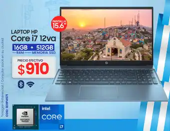 Novicompu LAPTOP HP Core i7 12va 16GB + 512GB oferta